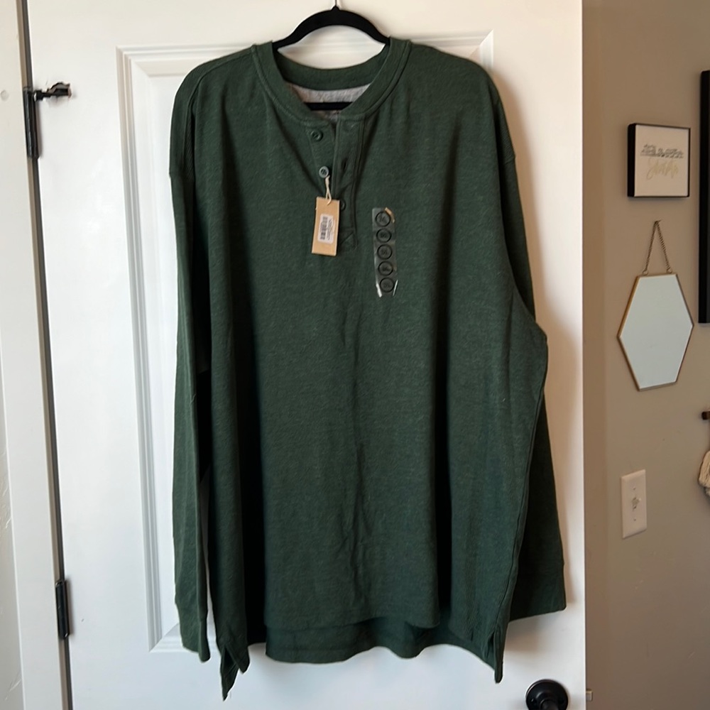 RedHead Thermal Henley Long-Sleeve Shirt-Olive
